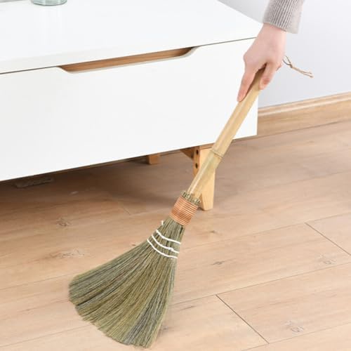 ULTECHNOVO Natural Vietnamese Straw Broom for Cleaning