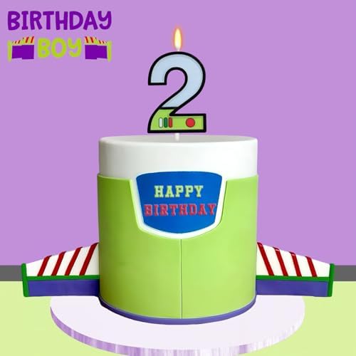 OGnomiFX Astronaut Robot Toy Cartoon Birthday Candle