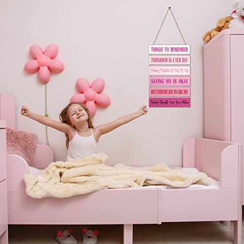 Pinkunn Sage Green Pink Inspirational Wall Art