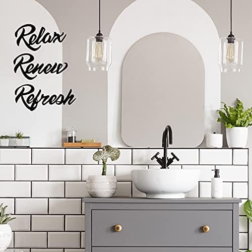 Hotop 3 Pcs Farmhouse Bathroom Metal Signs 1
