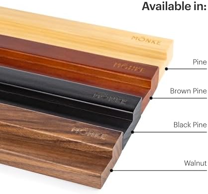 MNKE Vinyl Record Wall Mount - Elegant Solid Wood Display Ledge