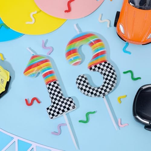 Number 3 Racing Car Birthday Candle Monster Truck Theme