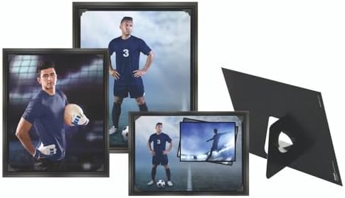 Black Photo Folder Easel 8x10 Cut Corner - 50 Pack 1