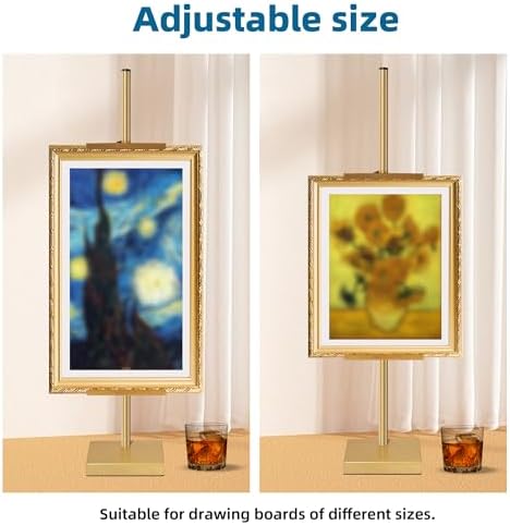 GRETJOB Adjustable Metal Easel Stand for Art Frame