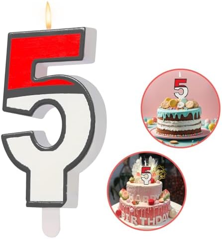AXBMM Number 5 Cartoon Birthday Cake Candle 1