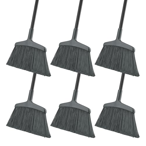 Libman Commercial 1115 Angle Broom Steel Handle Black Pack of 6