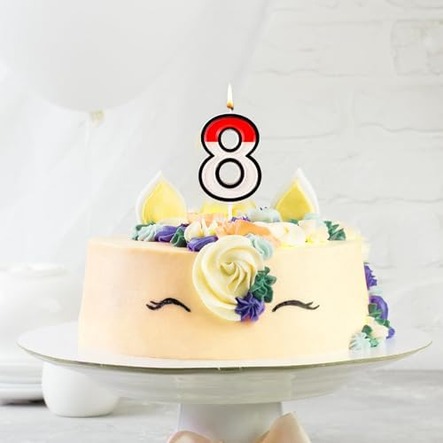 Gosknor Anime Birthday Candle with Number 8 Design
