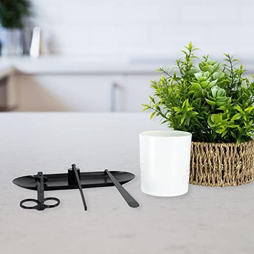 4 Piece Candle Care Tool Set Matte Black Stainless Steel