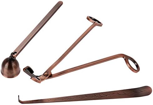MUXSAM 3 in 1 Candle Tools Set Red Bronze