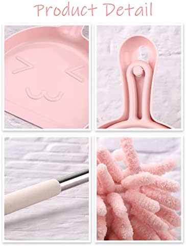Kalolary 5 Pcs Mini Broom and Dustpan Set for Home Office Cleaning