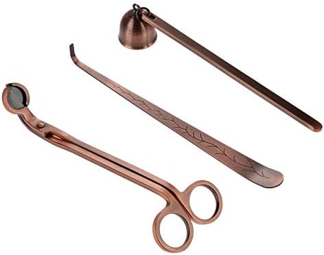 MUXSAM 3 in 1 Candle Tools Set Red Bronze