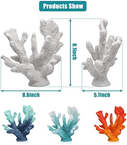 Orange Shades Artificial Beach Coral Nautical Decor Statue