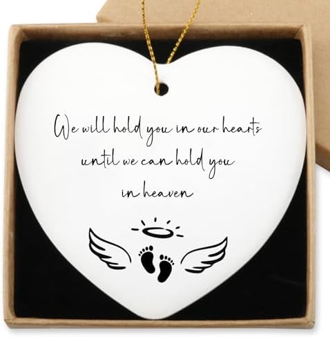 Baby Loss Gifts We Will Hold You in Our Hearts Hanging Ornament