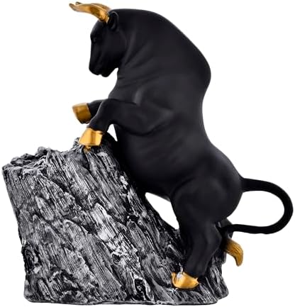 Antique Geometric Bull Sculpture Home Decor Ornament