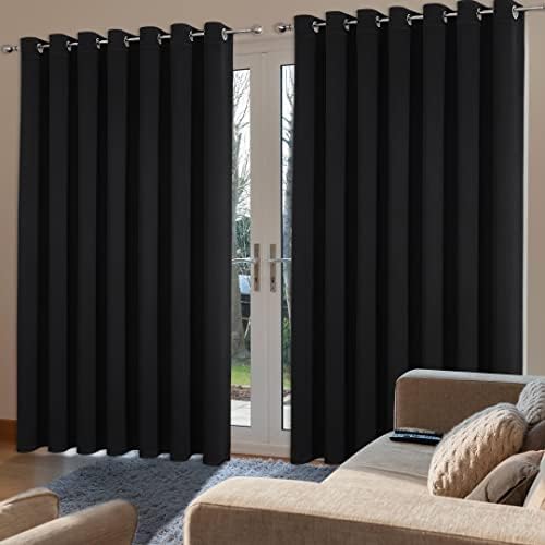 Joydeco Blackout Sliding Door Curtains 108 Inches 1 Panel