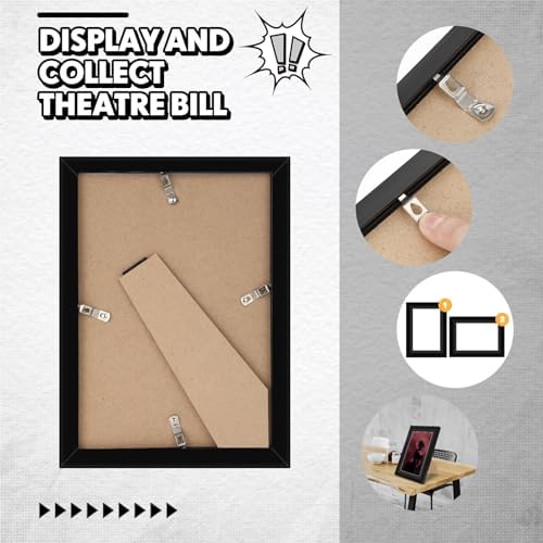 4 Pcs Black Theatre Bill Frame with Stand and Hanger
