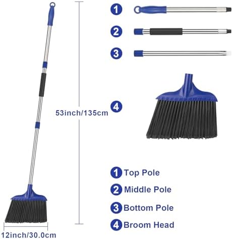 Kefanta 4 Pack Heavy Duty Push Brooms 1