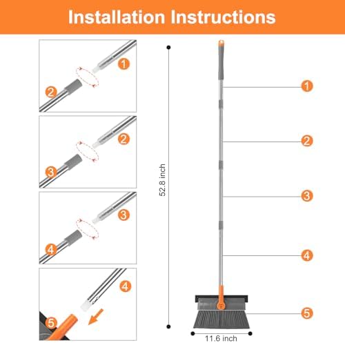KeFanta 53 Indoor Broom with Squeegee 1