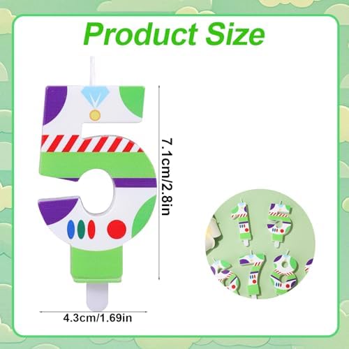 SAVITA Cartoon Astronaut Robot Number 5 Candle