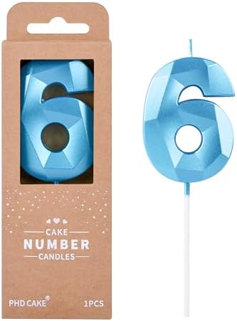 PHD CAKE 276 Inch Crystal Blue Number Candles
