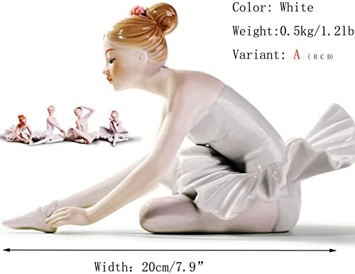 MTME Porcelain Ballet Sculpture Statue Home Decor