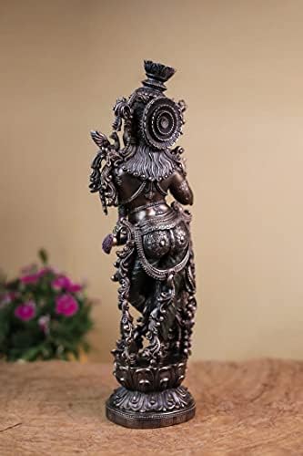 SHIVAJI ARTS Krishna Statue Standing 15Inch Bronze