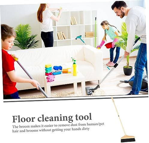 Ipetboom 28C Push Broom with Long Handle and Angled Bristles