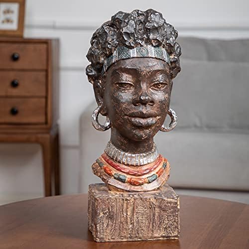 Leekung African Head Statue Home Decor Figurine
