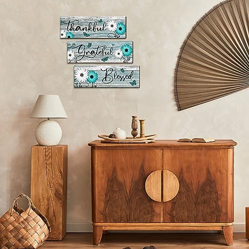 Geetery 3 Pcs Rustic Wooden Decor Signs