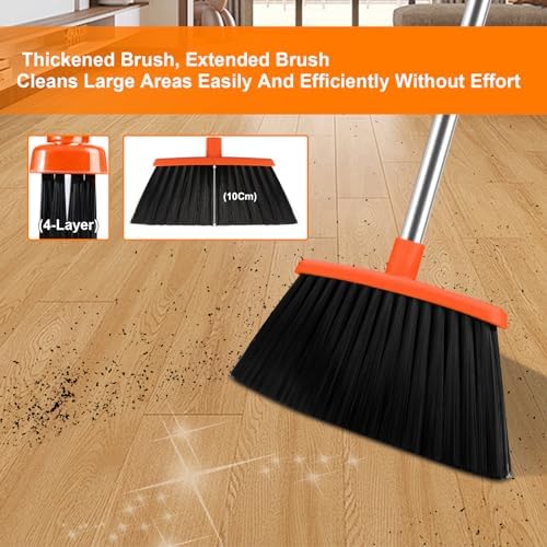 UDUK Broom and Dustpan Combo Set 51 Long Handle