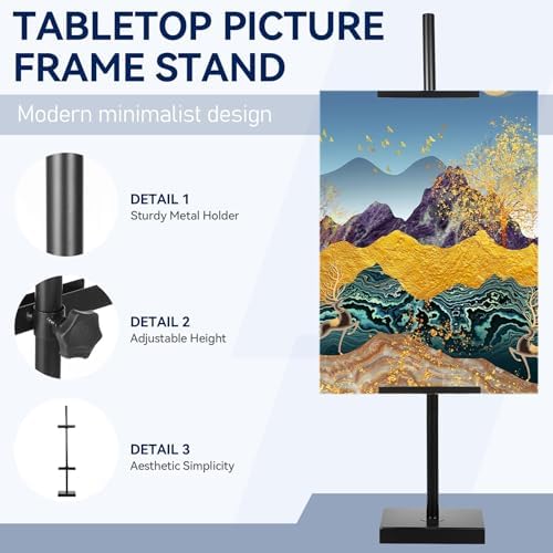 Tucnoeu Adjustable Metal Easel for Art and Photos