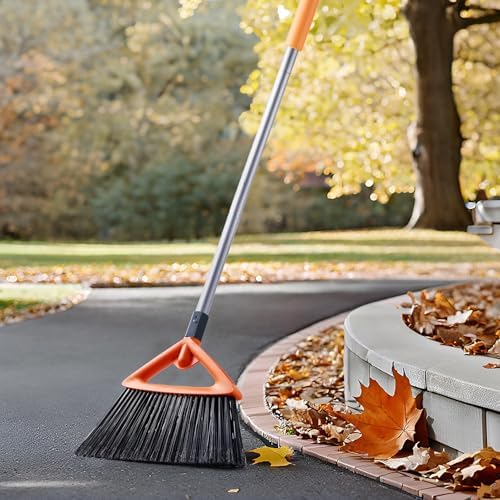 3 Pack Heavy Duty Angle Broom for Outdoor Cleaning