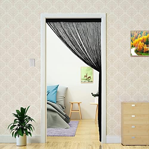 YaoYue Doorway String Curtain Panel Black