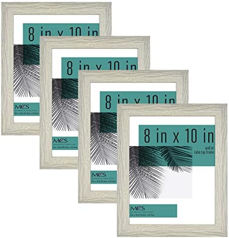 MCS 8x10 Gray Woodgrain Picture Frame 4-Pack 1