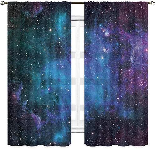 Cinbloo Kids Space Galaxy Curtains 2 Panels 1