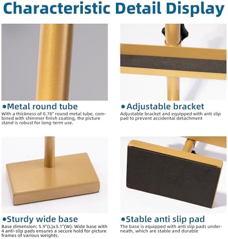 GRETJOB Adjustable Metal Easel Stand for Art Frame