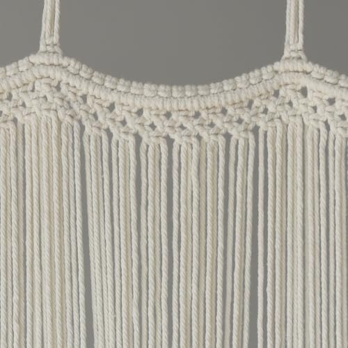 IOWER Macrame Curtain 35x74 Ivory Boho Decor