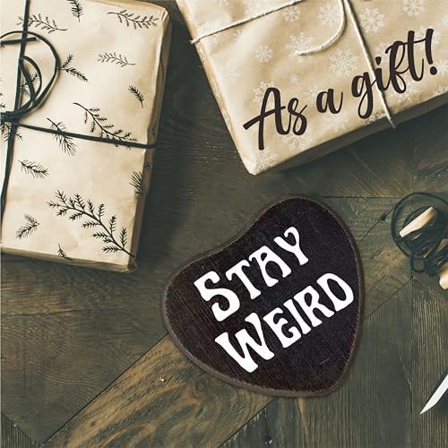 5x65 Wooden Plaque With Hook - Stay Weird Retro Gothic Decor