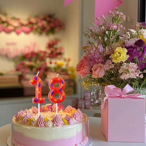 Kandelo Number Blue and Yellow Dog Paw Birthday Candles 1 Red