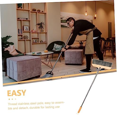 Ipetboom Soft Bristle Push Broom for Hardwood Floors
