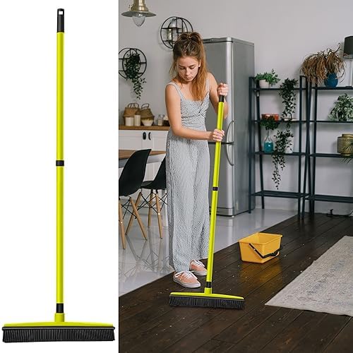 Kiplyki 180-Degree Rotatable Broom and Dustpan Combo Set 1