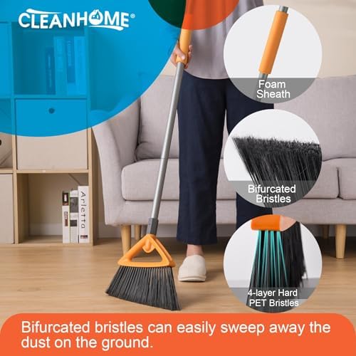 3 Pack Heavy Duty Angle Broom for Outdoor Cleaning