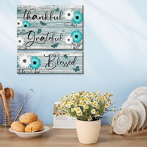 Geetery 3 Pcs Rustic Wooden Decor Signs
