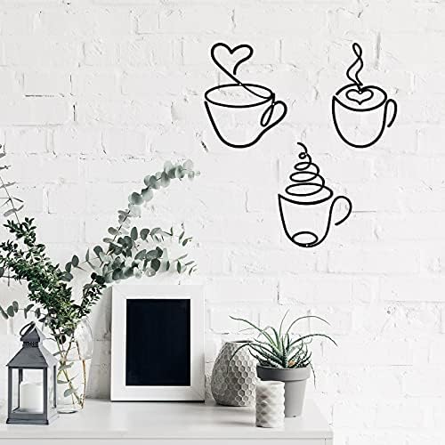 Ferraycle 3 Piece Coffee Themed Metal Wall Art
