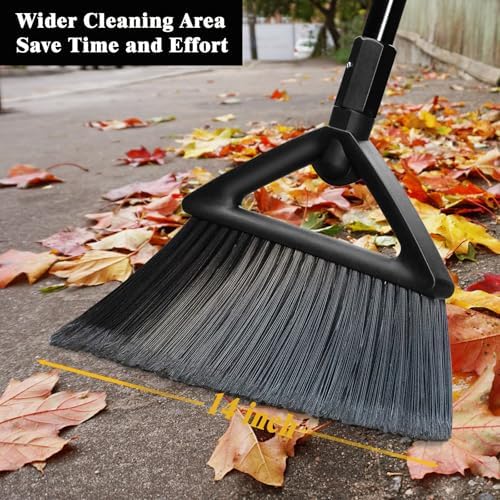 UPDNATRUE Heavy Duty Angle Broom for Indoor and Outdoor Use