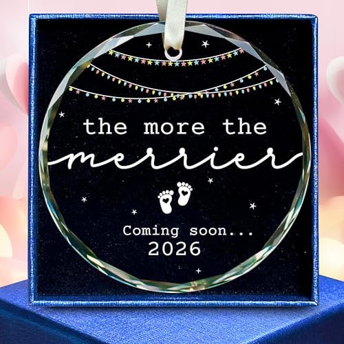 Glass Baby Pregnancy Ornament 2026 for Expecting Parents