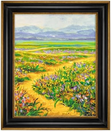 Golden State Art 8x10 Black Frame with Gold Trim