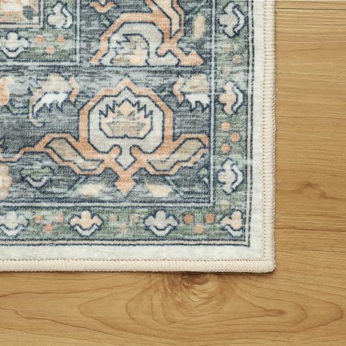 Kaspene Home Umber Washable Rug 4x6 Cider Brown