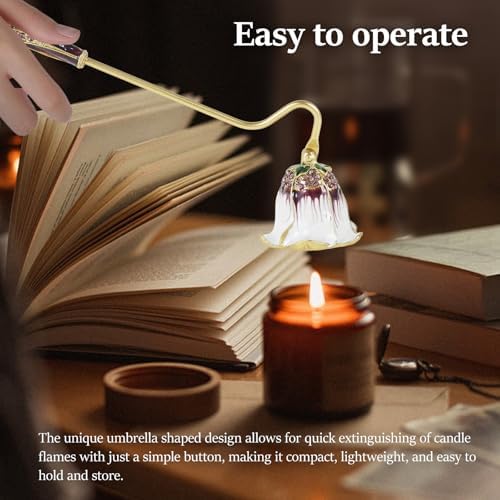 LYDODOKA Purple Candle Snuffer with Long Handle
