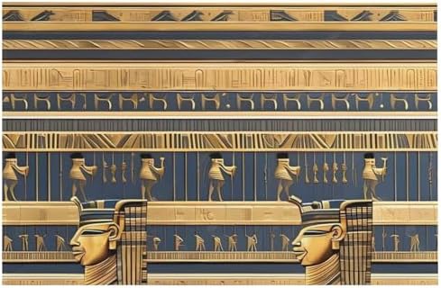 Egyptian Pharaonic Frescoes Area Rugs Non-Slip Velvet